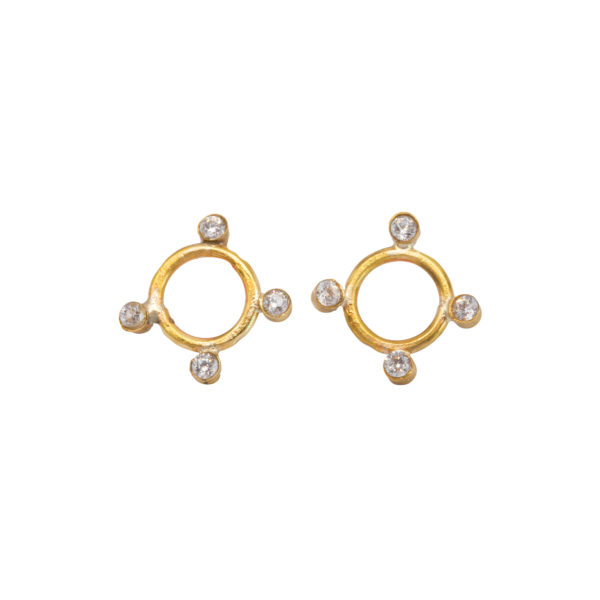 Rhea diamonds on the outer circle earrings1