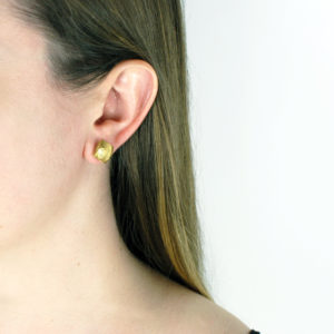 Gold Pillow studs worn - Heather O'Connor