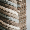 Texture detail of the handwoven 'Tendril' throw featuring Merino wool by Cassandra Sabo