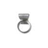 Silver Bowknot ring - view from the back , on a white background