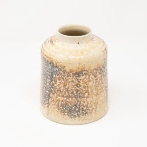 Wood fired, soda glazed, stoneware vase