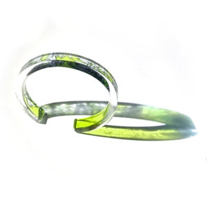 lime grass recycled plastic handmade cuff recycled plastic